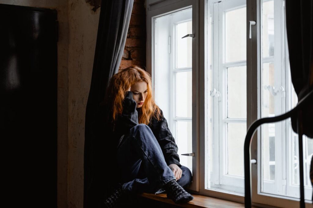 Woman alone
