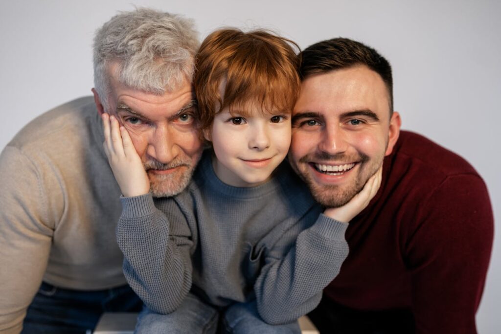 Father, son, and grandson